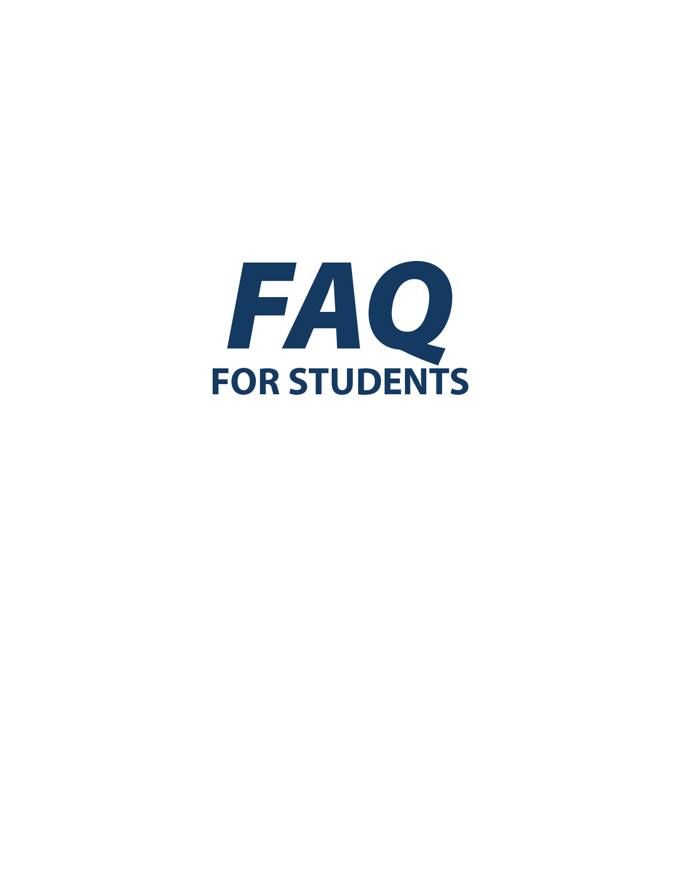 Frequently Asked Questions Students